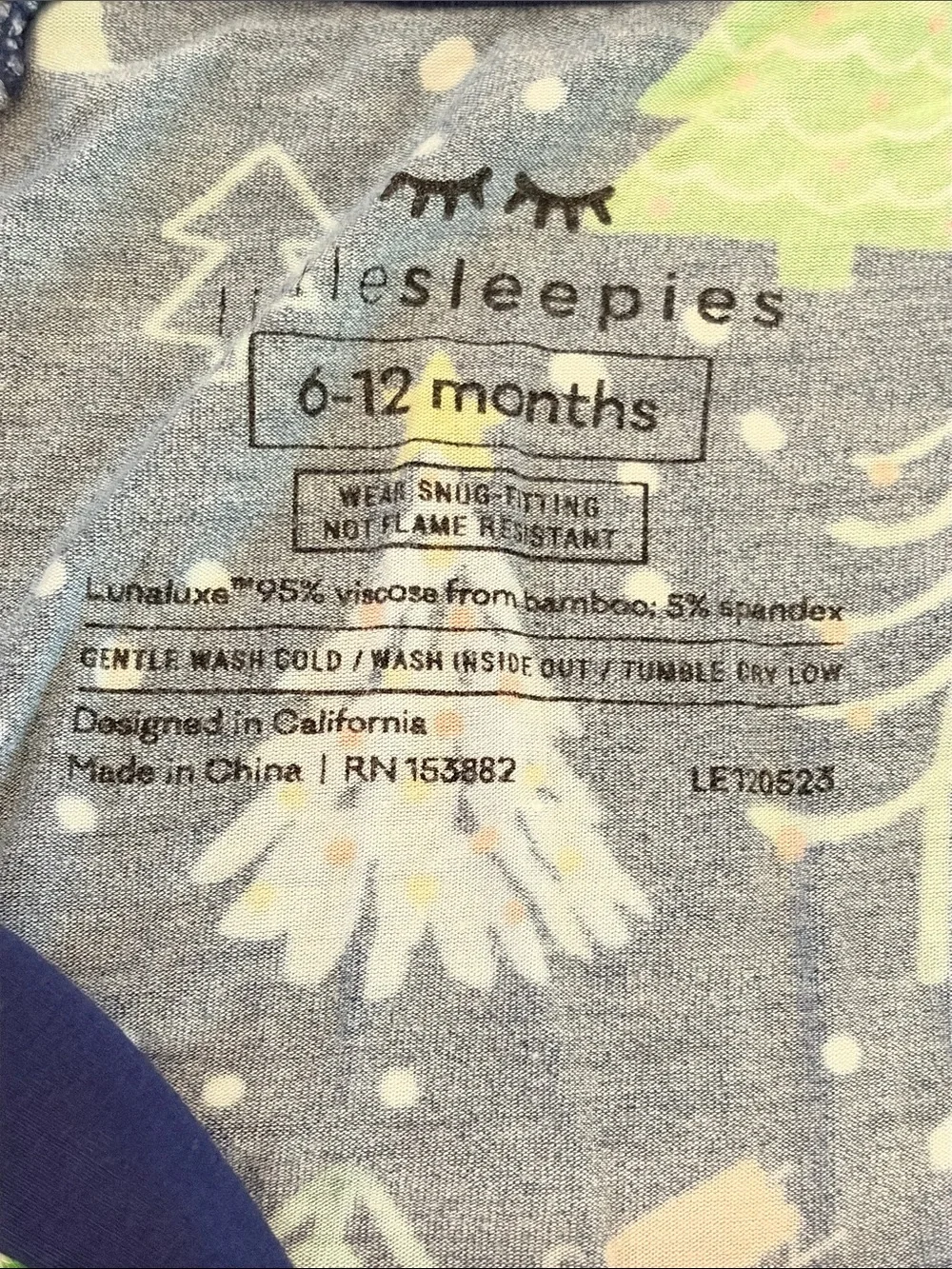 Little Sleepies 6-12M One-Piece Pajamas